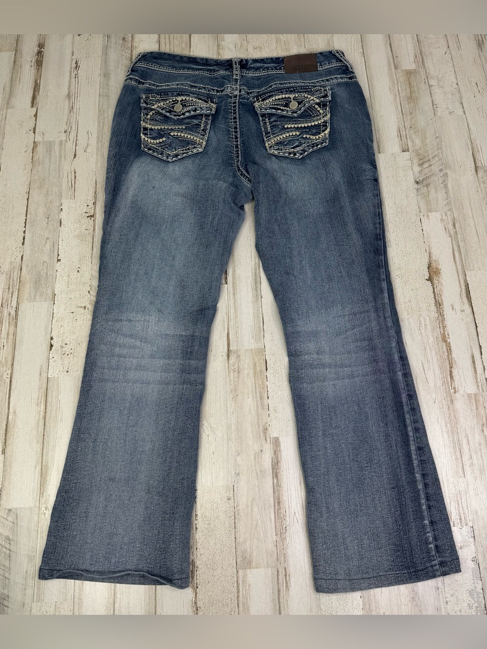 Maurices Jeans Womens 11/12 S (32x27) Blue Low Rise Straight Leg Stretch Denim